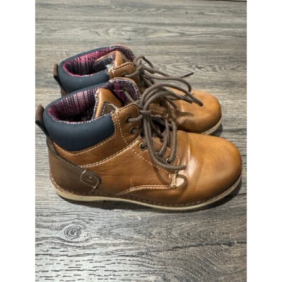 Falls Creek Boys Brown Lace-Up Ankle Boots Size 1 – Casual Everyday Shoes - Picture 6 of 10